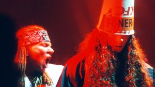 Axl Rose and Buckethead in 2002