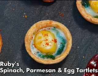 Ruby's Spinach, Parmesan & Egg Tartlets