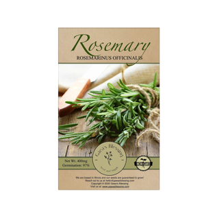 A packet of rosemary seeds