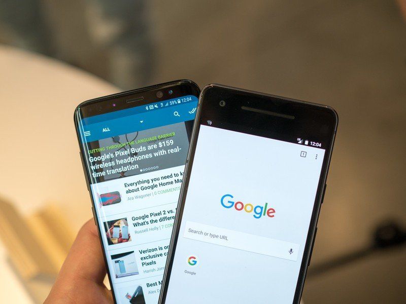 Google Pixel 2 and Galaxy S8