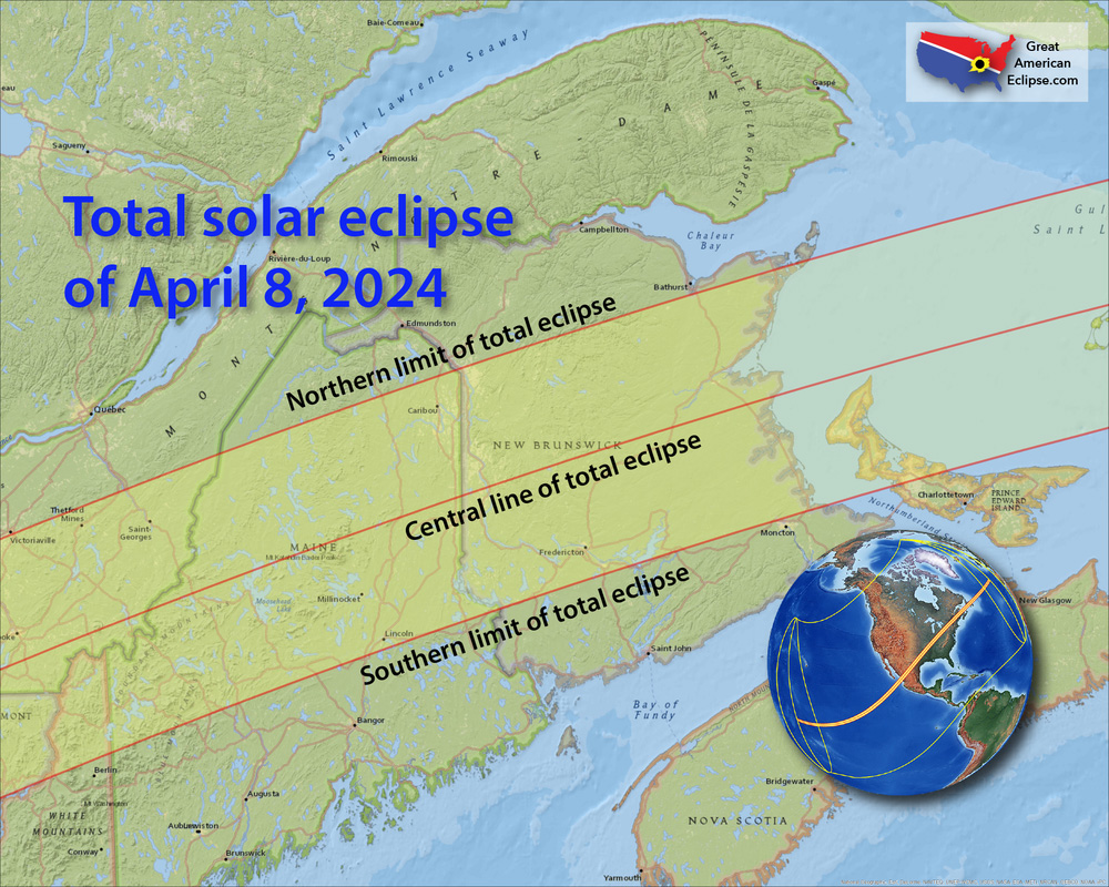 2024 Total Solar Eclipse Path Maine Rahal Carmella