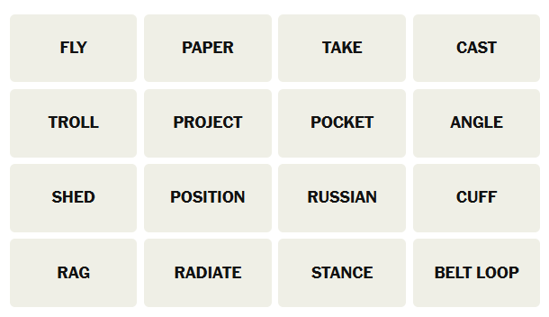 The New York Times Connections puzzle on April 12, 2026