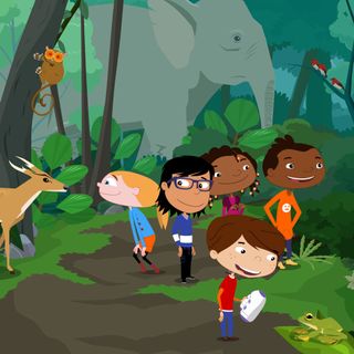 Plum Landing’s five animated characters explore a jungle in Borneo. 