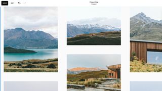 Screenshots from the Squarespace website builder