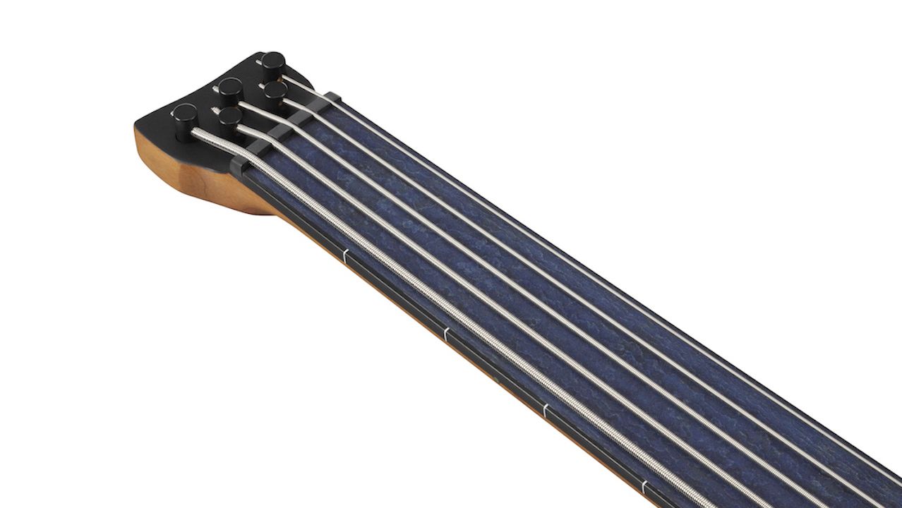 EHB1005F Fretless With Blue Richlite Fingerboard