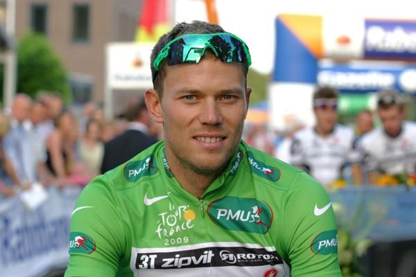 Cervelo's Thor Hushovd before the start.