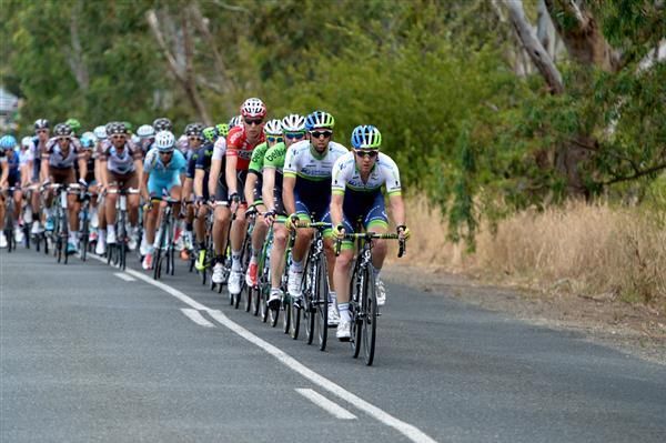 Orica-GreenEdge driving the chase