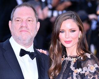 U.S. producer Harvey Weinstein and his wife Georgina Chapman attend a screening of the film "The Little Prince" in Cannes, France, on May 22, 2015.