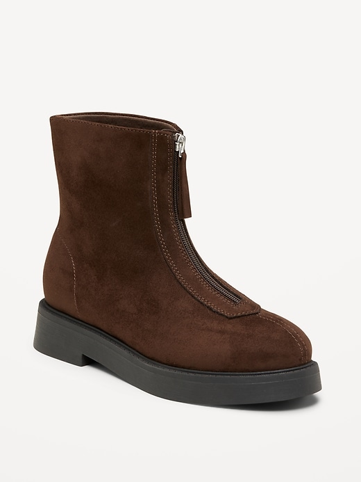 Zip Front Chelsea Boot for Women