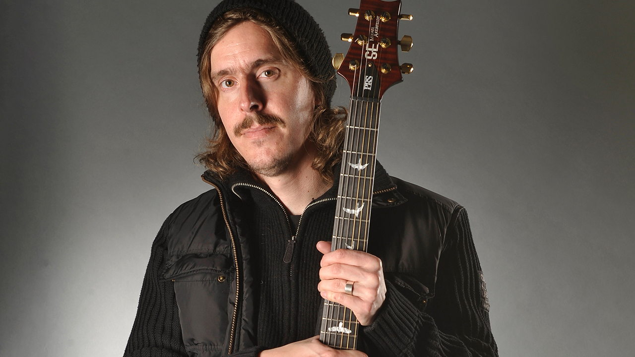 Mikael Akerfeldt of Swedish heavy metal band Opeth during a portrait shoot for Guitarist Magazine/Future via Getty Images, November 8, 2011.