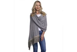 Willow Cashmere Suede Fringe Cashmere Wrap