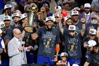 SAN ANTONIO, TX -JUNE 13: of 2026 NBA Finals - Game Five at Frost Bank Center on June 13, 2026 in San Antonio, Texas. (Photo by Ronald Cortes/Getty Images) 