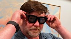 close-up of Philip Michaels in Meta AR glasses