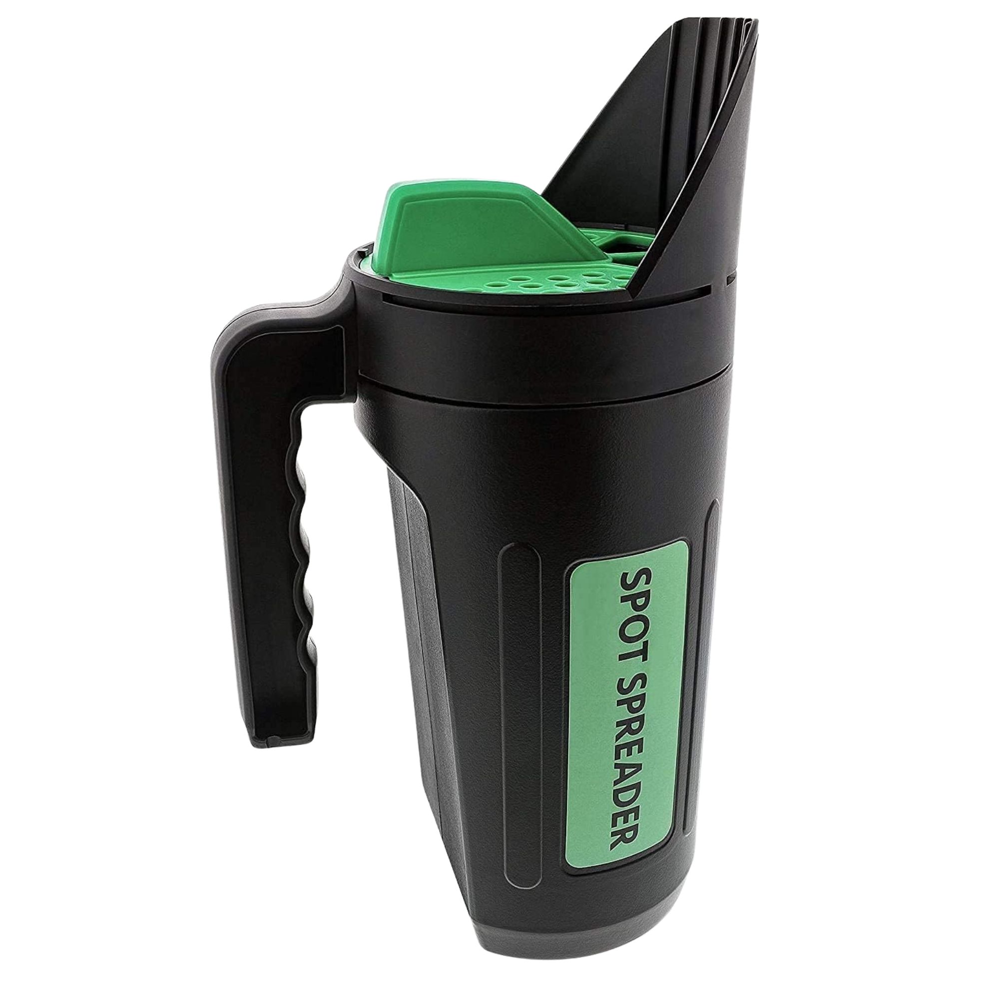 Hand Spreader Shaker for Seed, Salt, De-Icer, Ice Melt, and Fertilizer, 80 Oz