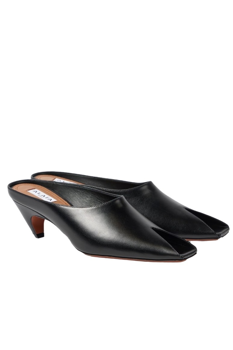 Ala&amp;iuml;a, 55 Leather Mules