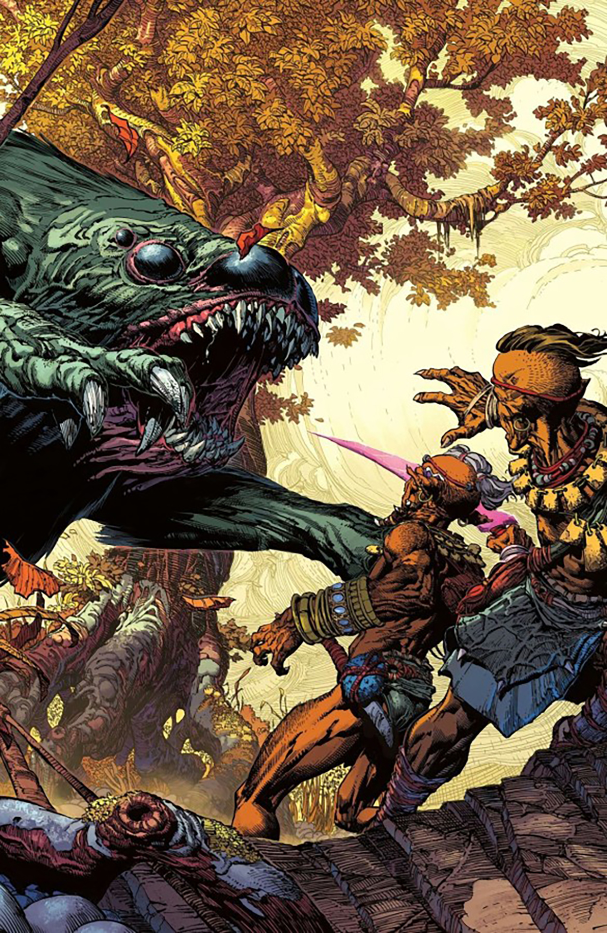 A pair of alien hunters square off with a monstrous beast