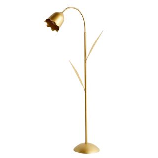 Brass tulip floor lamp