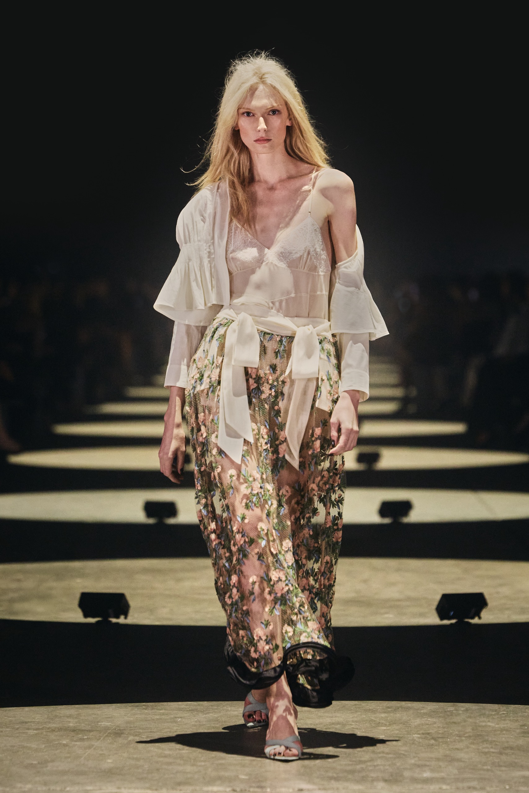 Khaite S/S 27 runway, floral lace trend