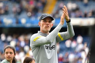 Chelsea manager Thomas Tuchel during the lap of honour after the Premier League match between Chelsea and Watford at Stamford Bridge, London on Sunday 22nd May 2022.