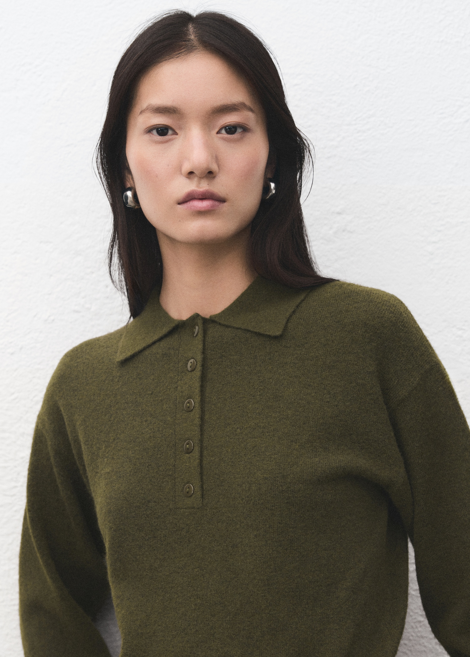 Long-Sleeved Polo-Neck Sweater - Women | Mango Usa