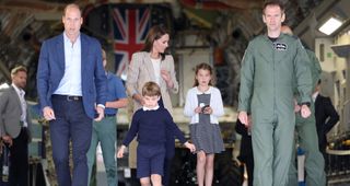 Prince William with two of his children, Louis and Charlotte