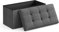 SONGMICS 30 Inches Folding Storage Ottoman Bench