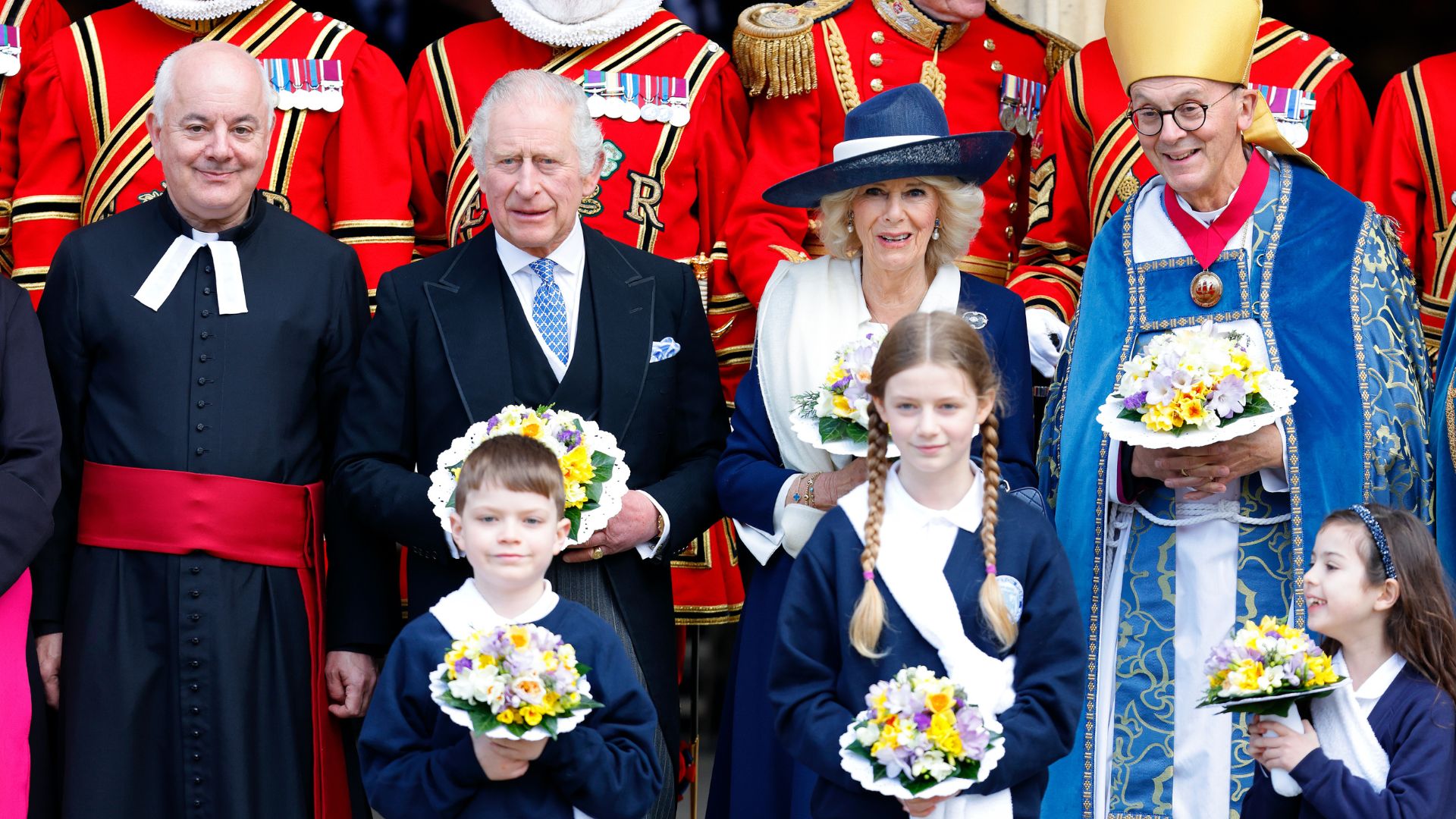 King Charles, Queen Camilla and the Lord High Almoner at Maundy Thursday