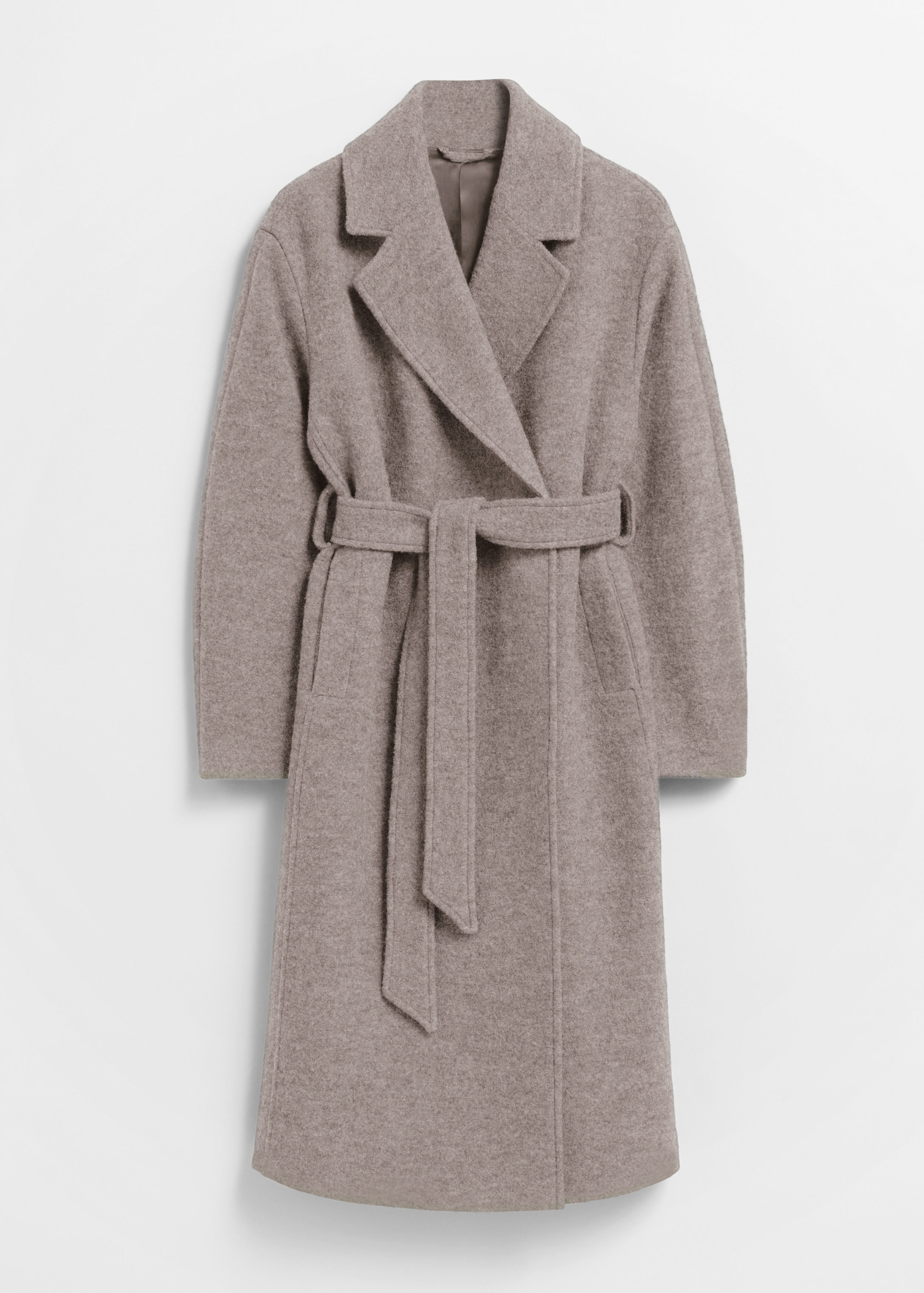 Voluminous Belted Wool Coat