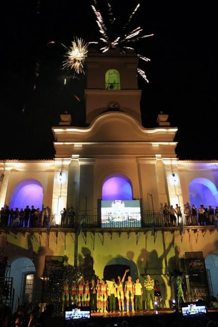 Fireworks at the Tour de San Luis teams' presentation