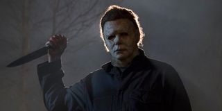 Michael Myers holding knife in new Halloween movie