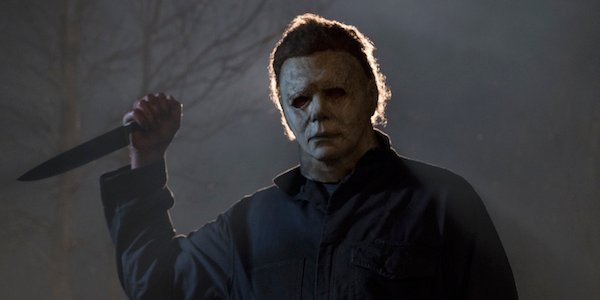 Michael Myers holding knife in new Halloween movie