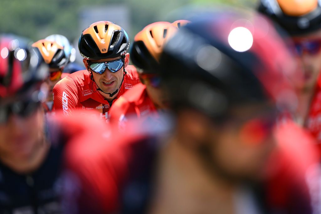 ETNA PIAZZALE RIFUGIO SAPIENZA ITALY MAY 10 Wouter Poels of Netherlands and Team Bahrain Victorious competes during the 105th Giro dItalia 2022 Stage 4 a 172km stage from Avola to Etna Piazzale Rifugio Sapienza 1899m Giro WorldTour on May 10 2022 in Etna Piazzale Rifugio Sapienza Italy Photo by Tim de WaeleGetty Images