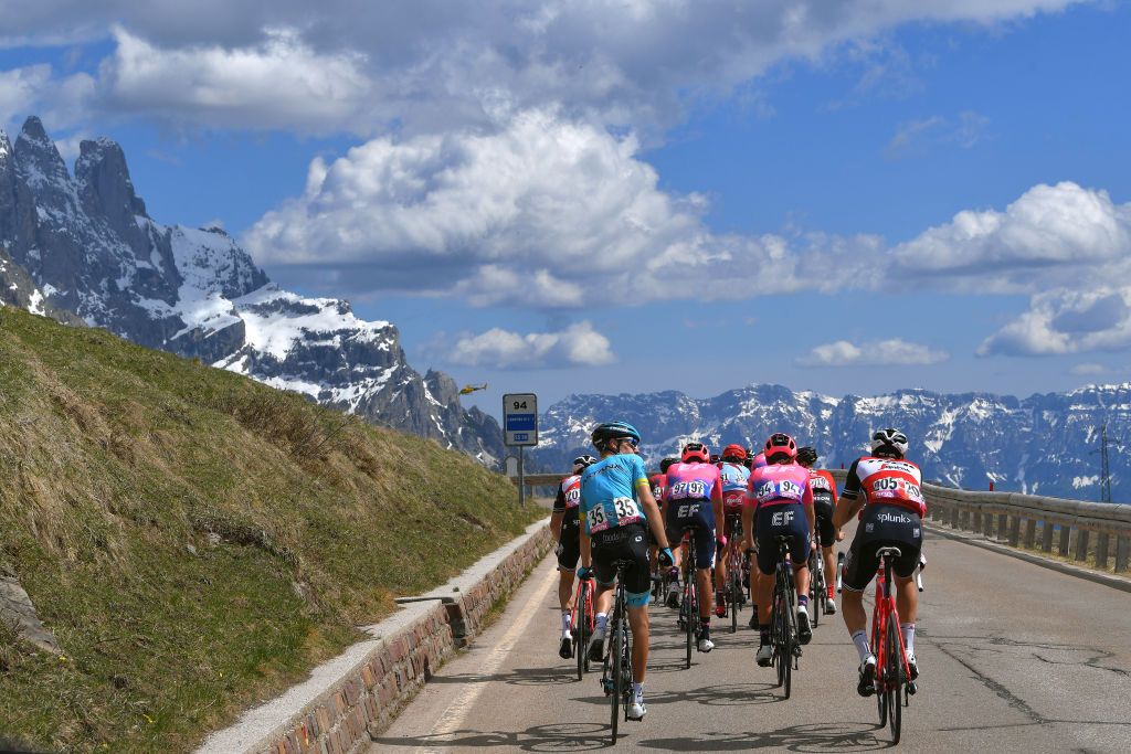 The peloton ride into the Dolomites