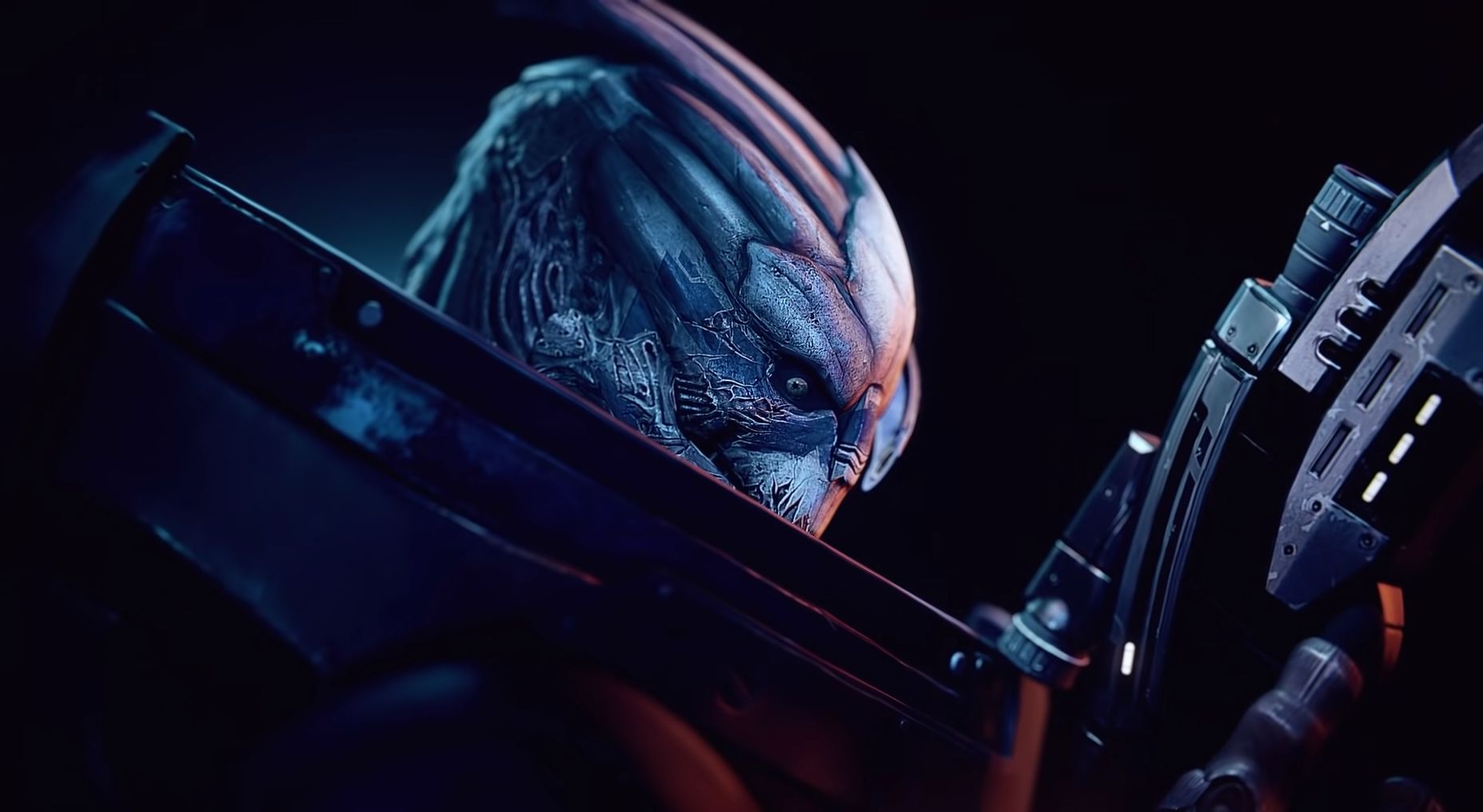 Garrus looks moody yet loveable yet dark yet approachable