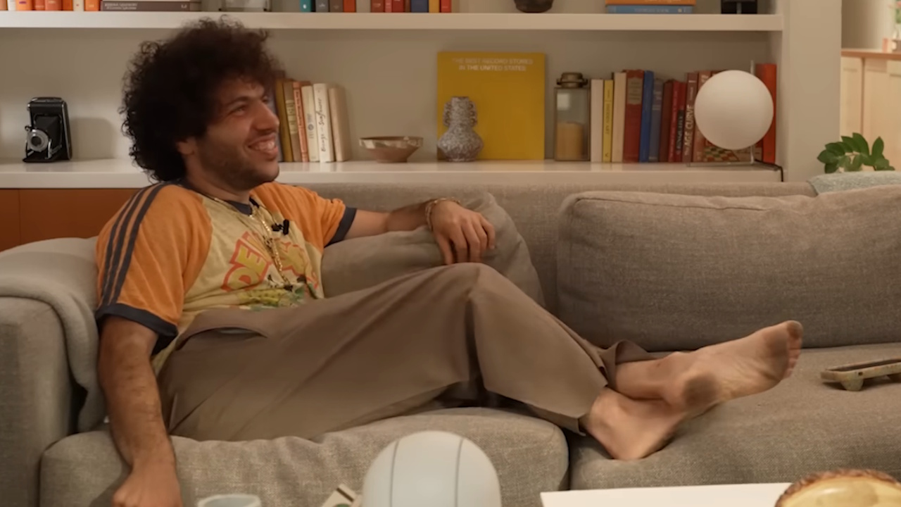 Benny Blanco's dirty feet are shown on an episode of his and Lil Dicky's podcast Friends Keep Secrets.