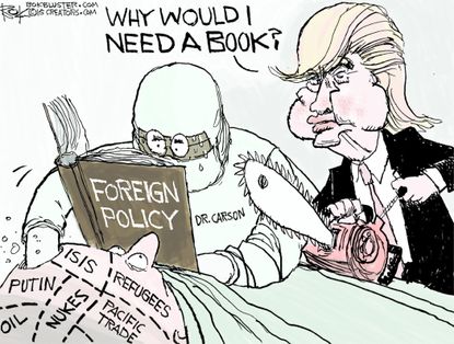 Political cartoon U.S. Republicans 2016 Trump Carson