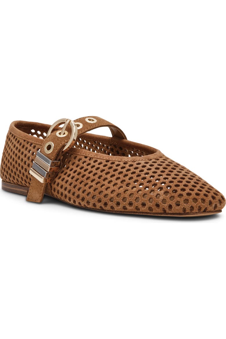 Lela Perforated Mary Jane Flat