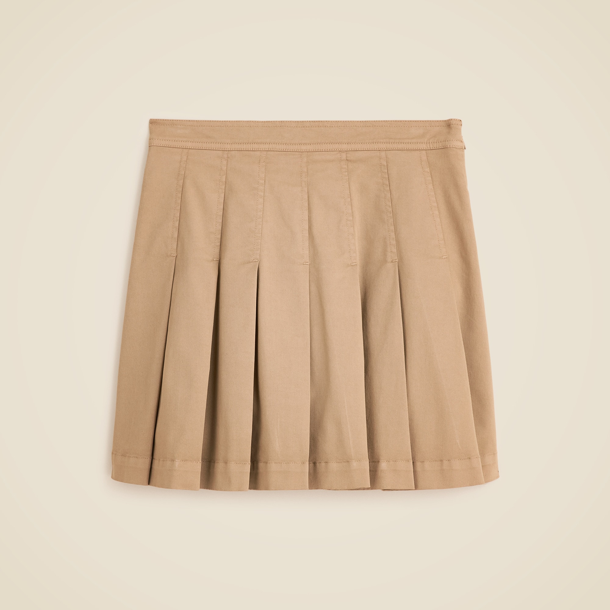 Pleated Mini Skirt in Chino