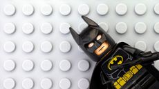 Lego Batman on gray baseplate