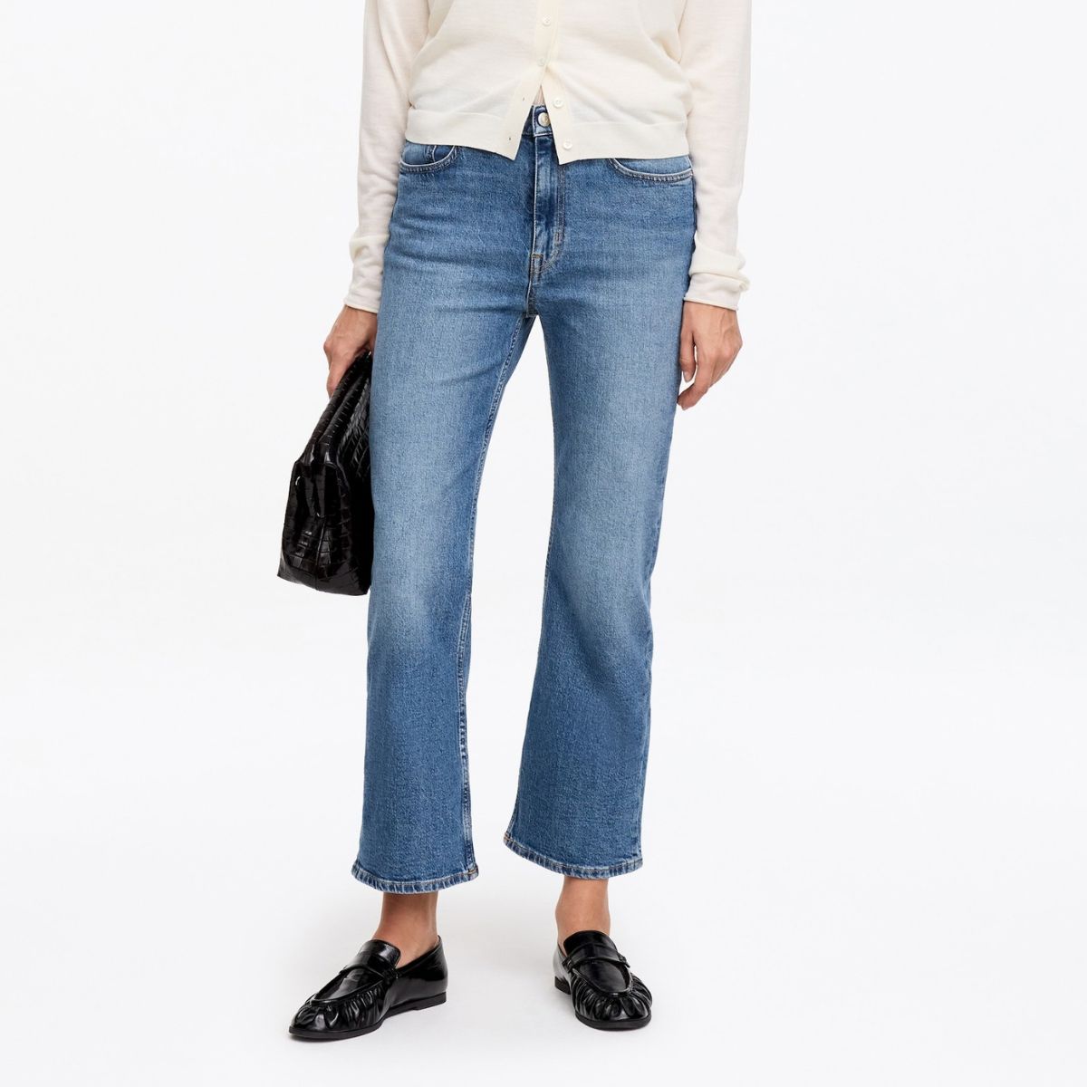 blue kick flare jeans