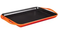 Le Creuset Enameled Cast Iron Rectangular Skinny Griddle, 13" x 8.5".