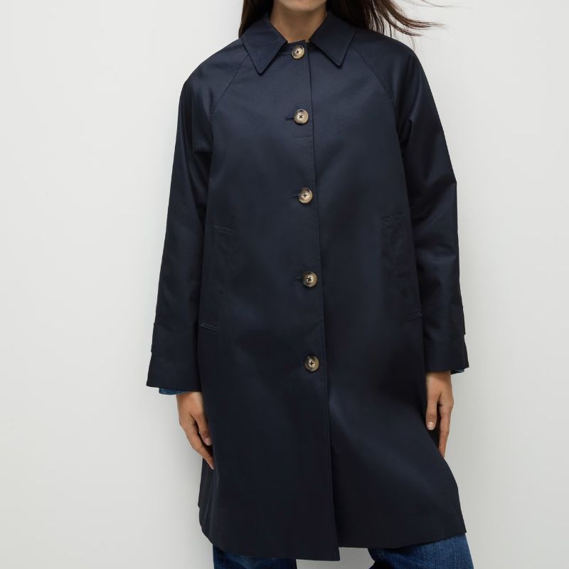 M&S Cotton Rich Stormwear™ Car Coat on model 