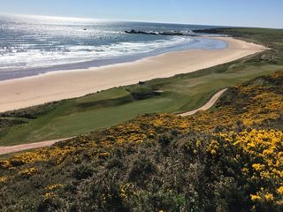 Down to the 14th at Cruden Bay