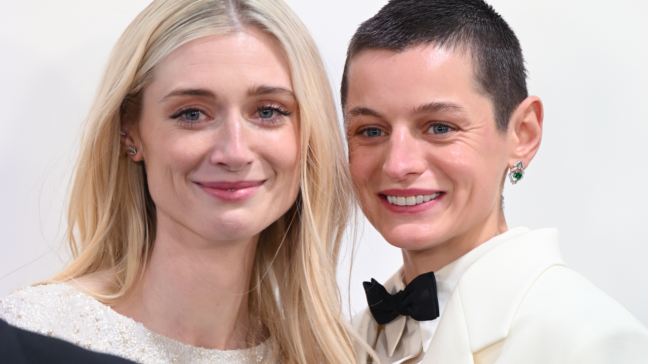 Elizabeth Debicki and Emma Corrin attend &quot;The Crown&quot; Finale Celebration at The Royal Festival Hall on December 05, 2023 in London, England