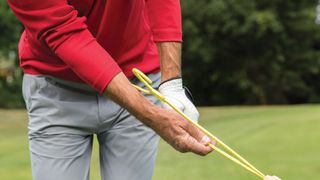 A chipping drill using a coat hanger