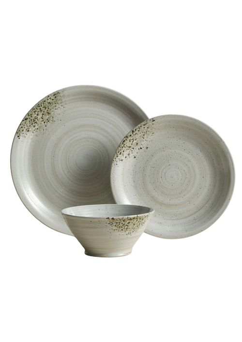 12 Piece Textured Spin Dinner Set