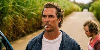 Matthew McConaughey smoking a cigarette in Serenity