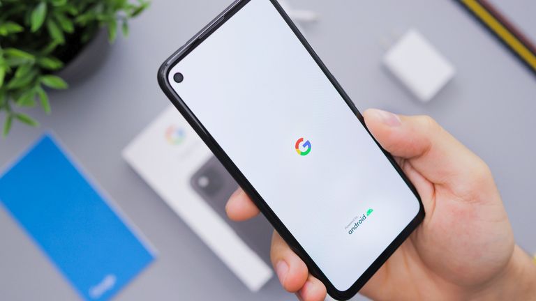 A Google Pixel Android phone