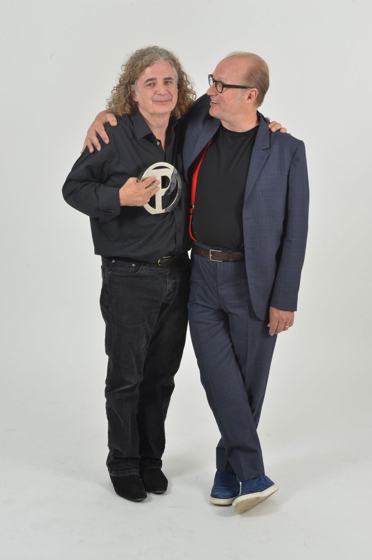 Jakko Jakszyk - winner of the Virtuoso Award - with Ade Edmondson