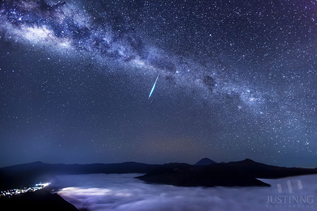 2013 Eta Aquarid Meteor Over Mount Bromo